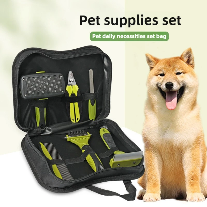 Juego de peines para mascotas, nudo abierto para eliminar el pelo flotante, peine para perros, limpieza y belleza para mascotas, juego de 6 piezas, suministros para perros