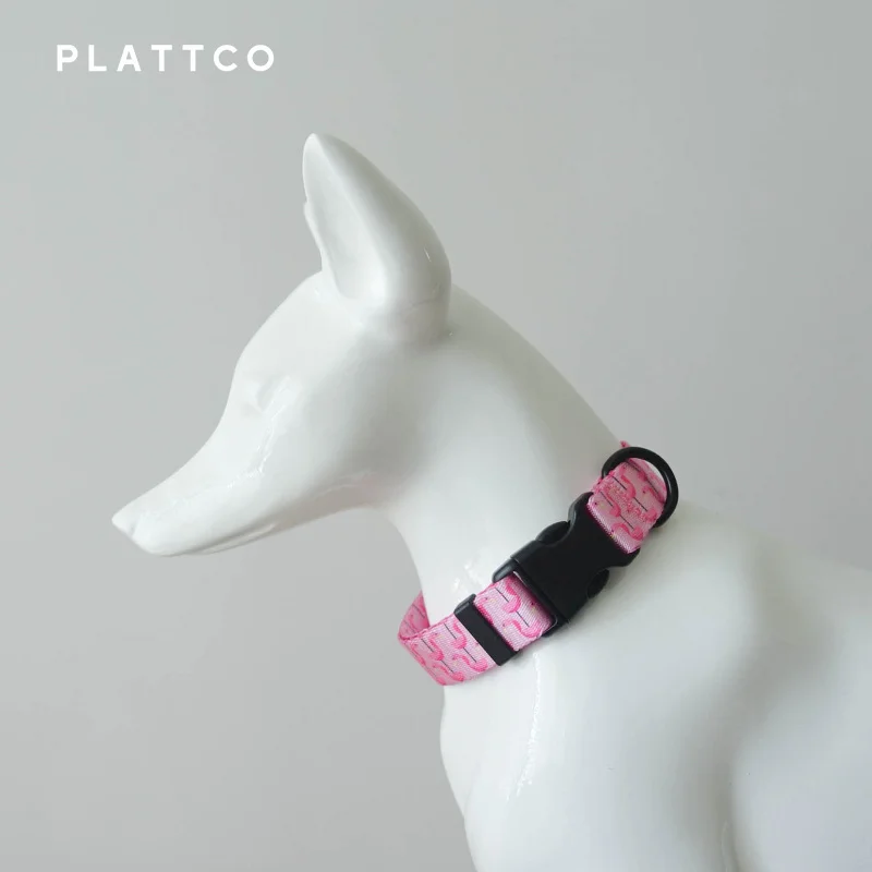PLATTCO Diseño único SLEEPING FLAMINGES Collar transpirable ecológico Perros grandes y medianos 5 tamaños PDC313 - imagen 3