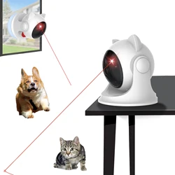 Juguete láser para gatos, juguetes interactivos activados al azar con movimiento recargable automático para gatos de interior/perros/Kittne, modo lento y rápido