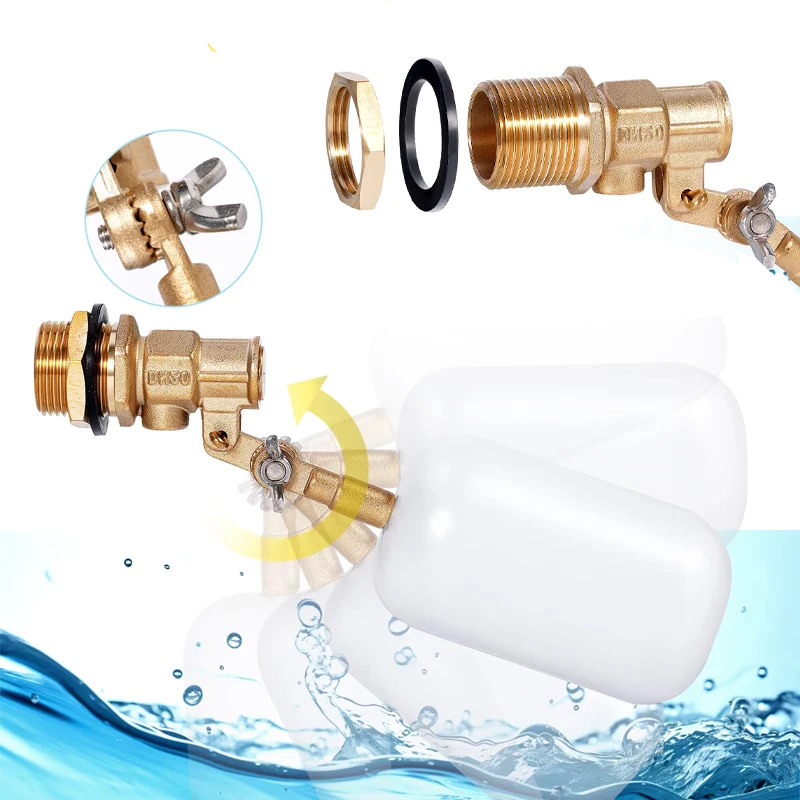 Válvula de bola flotante de cobre para tanque de agua – 1/2 y 3/4 pulgada