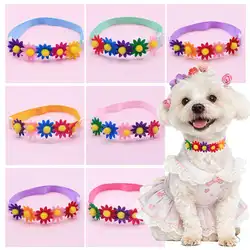 Collar con lazo floral para perro pequeño y cachorro