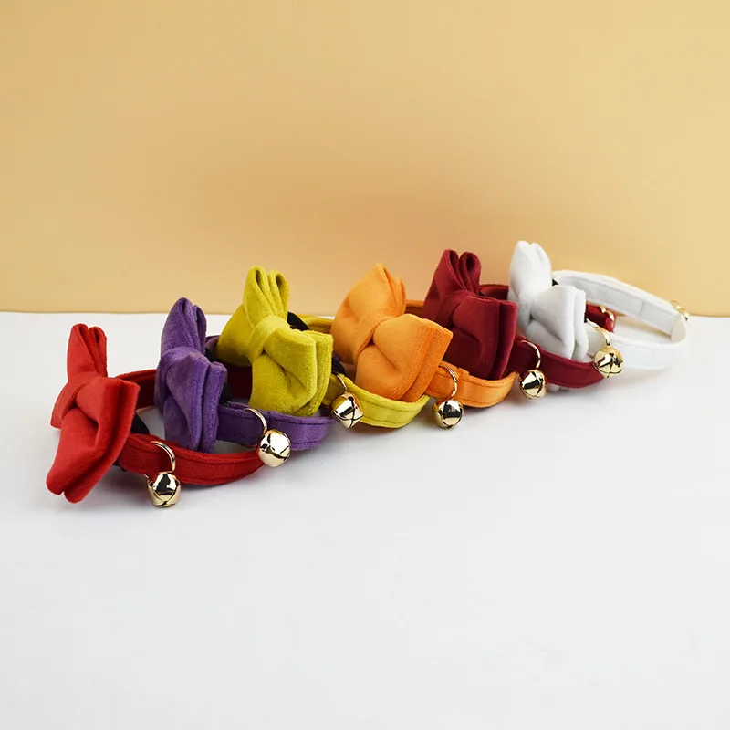 Collar de terciopelo para gato, lazo con hebilla de seguridad ajustable, accesorios para mascotas - imagen 3