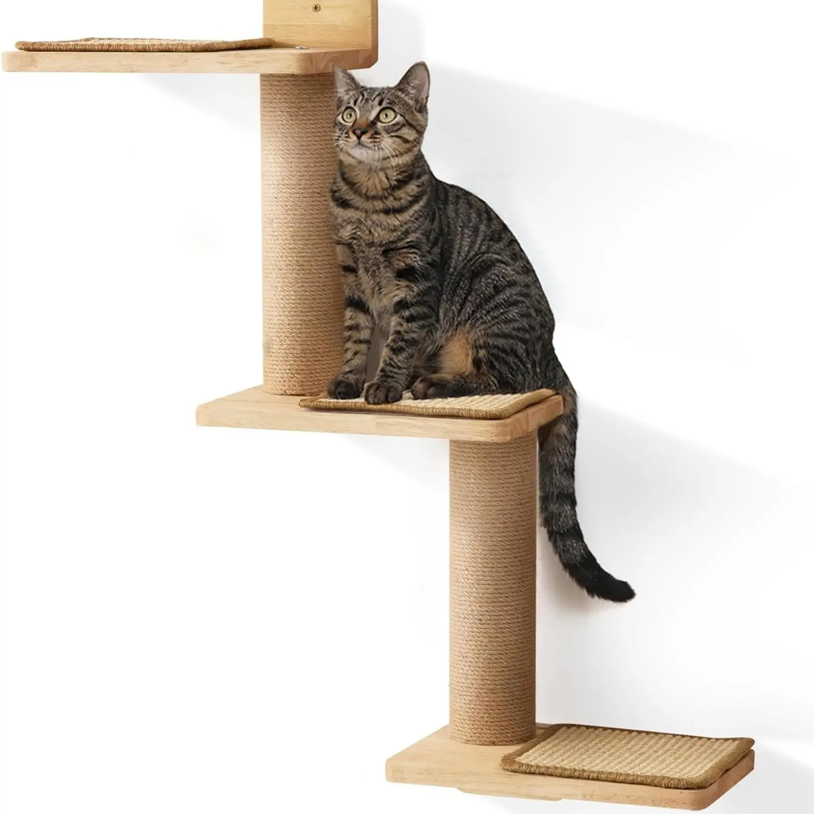 Cat Wall Shelves Steps Perch Supplies for Cats Cat Stairway for Jumping Exercise Scratching Lounging