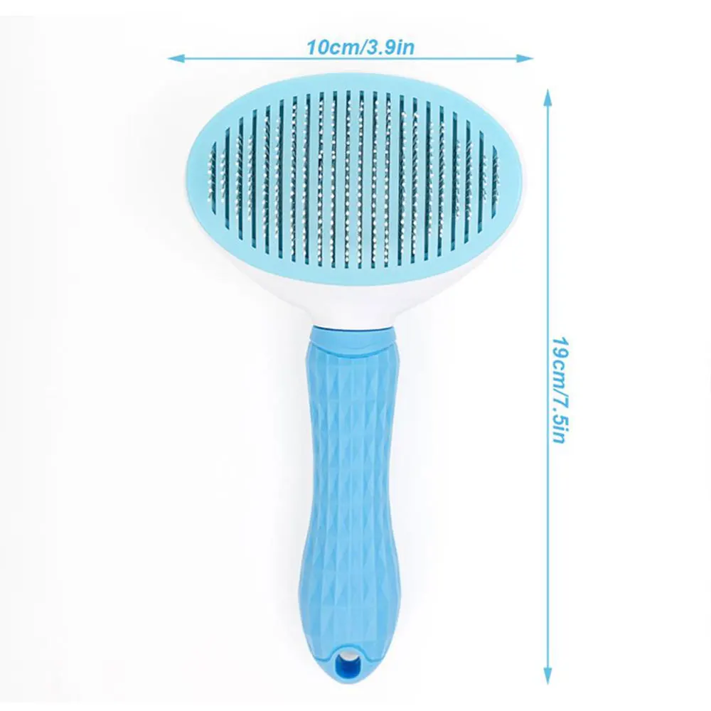 Cepillo de aseo para mascotas para perros y gatos, peine de masaje Deshedding con cerdas suaves para eliminar el cabello suelto, limpieza, suministros para mascotas - imagen 5