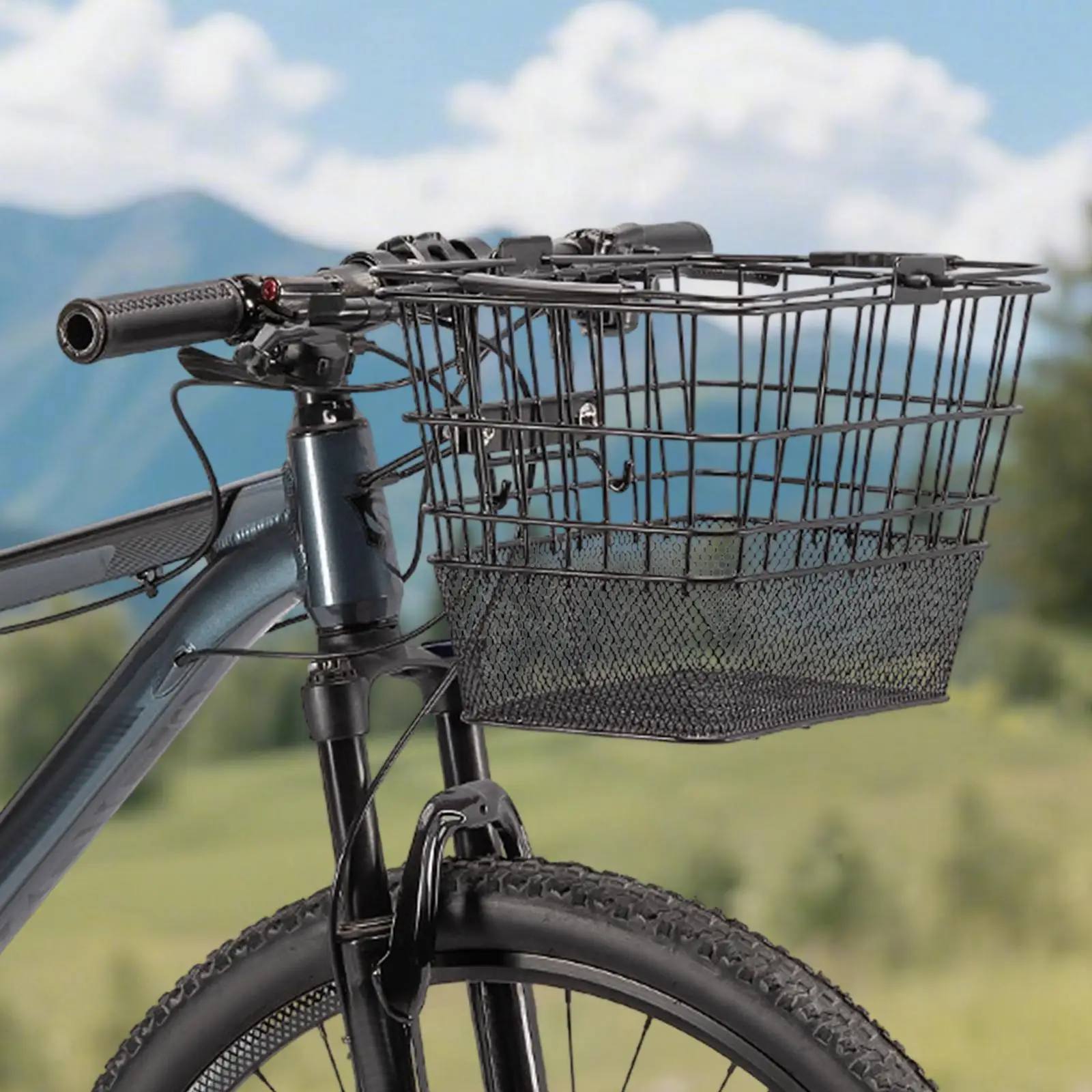 Bicycle Basket Multipurpose Bike Cargo Rack Bike Frame Basket Cycling Accessories