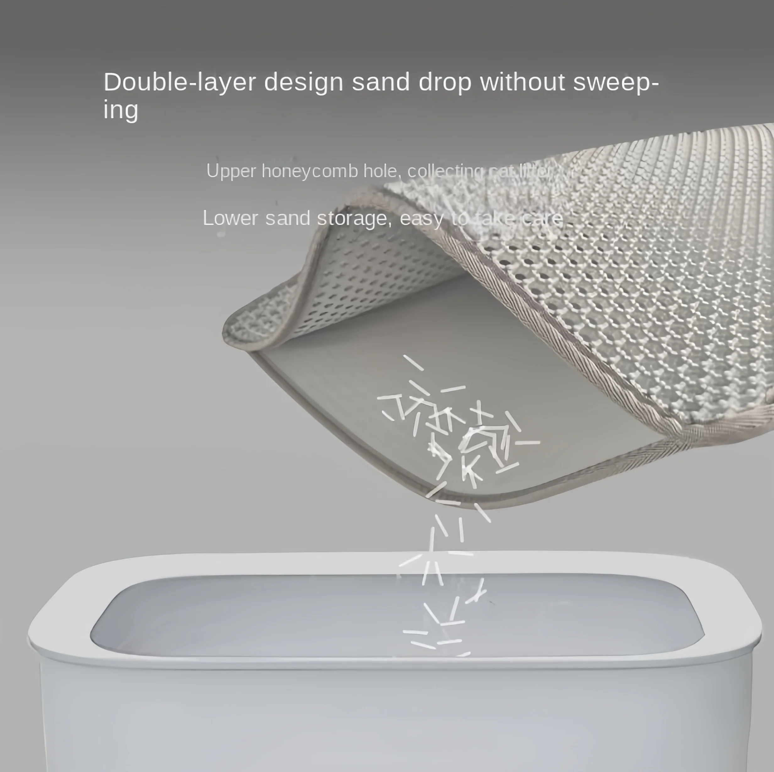 Esterilla impermeable de doble capa para arena de gato, colchón lavable de Eva de gran tamaño, antideslizante, filtro de lavabo - imagen 3