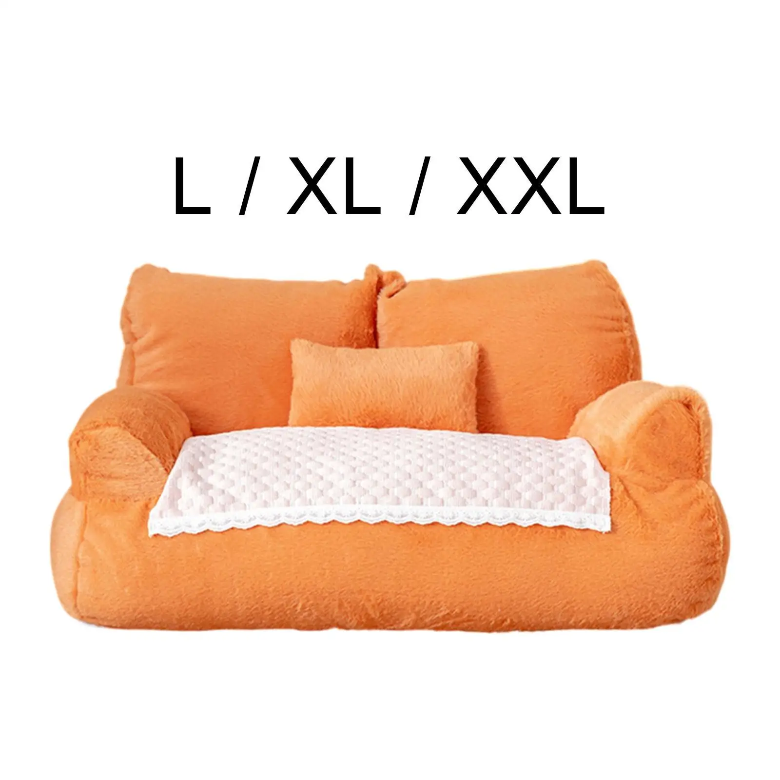 Cat Sofa Pet Lounger Velvet Nest with Pillow Non Slip Comfortable Sofa Bed Pet Couch for Kittens Puppy Indoor Cats All Breed