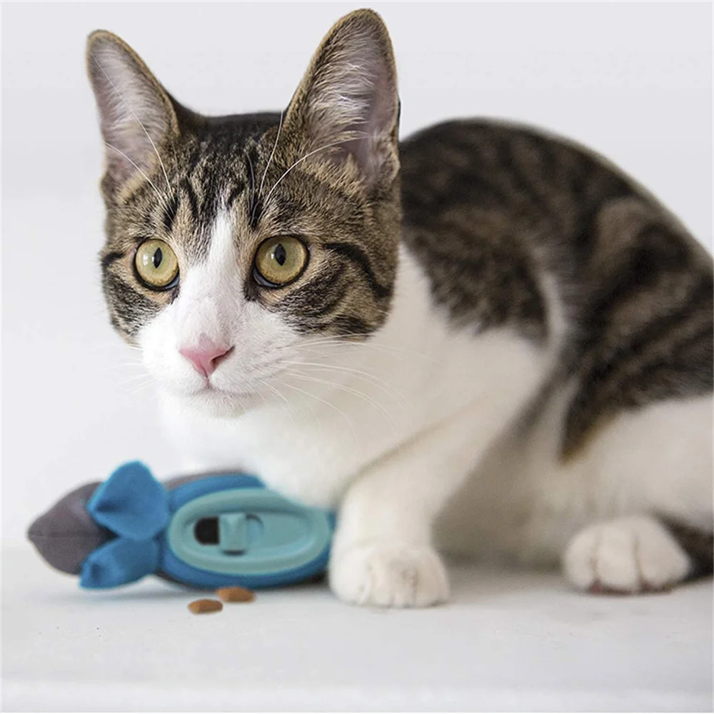 Juguete para gatos de interior, dispensador de Snacker de caza, alimentador lento, divertido juguete de comida de fugas para gatos a los que les gusta buscar y cazar accesorios para mascotas - imagen 4