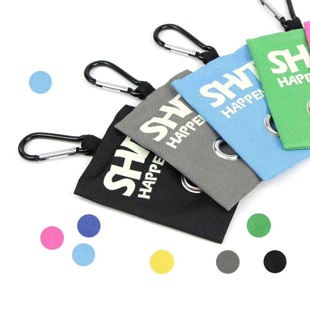 Bolsa para excrementos de mascotas, dispensador de bolsas de basura de lona, soporte portátil para residuos de caca de perro, cachorro y gato al aire libre - imagen 3