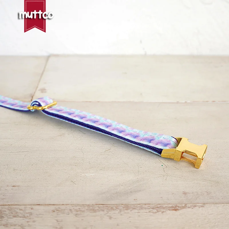 MUTTCO-collares de gato personalizados de diseño propio, collares hechos a mano de FAIRYLAND de noche púrpura, 2 tamaños, UCC176 - imagen 3