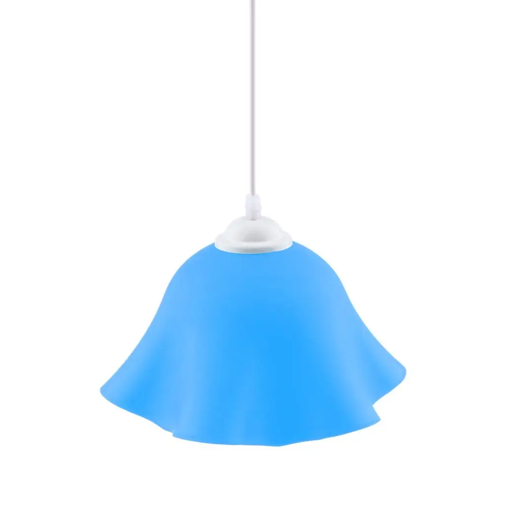 Modern Flower-Shape PVC Chandelier Lampshade Ceiling Light Shade Cover Pendant Light Fixture Home Bar Cafe Decoration 7 Color