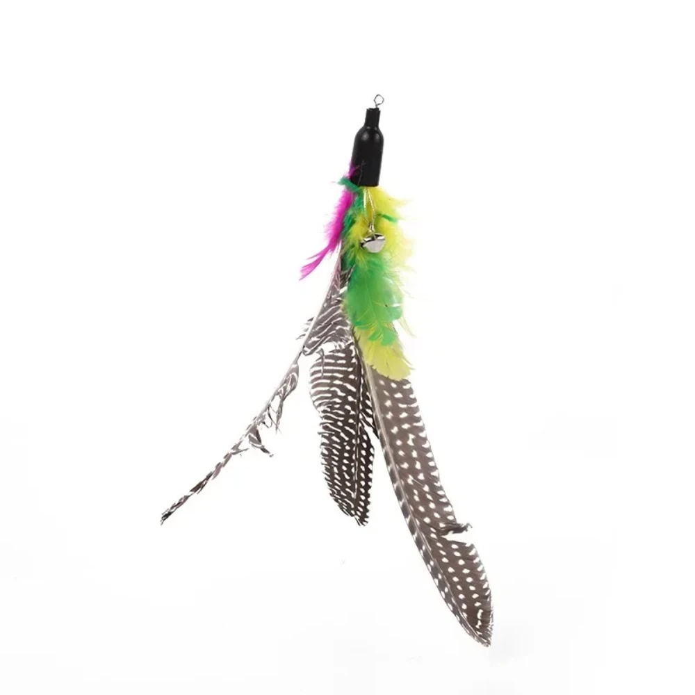 2 uds juguete para Gato grande perla pluma campana caña de pescar cabeza de repuesto divertido palo para gato juguete interactivo juguetes para gatos interactivos - imagen 5