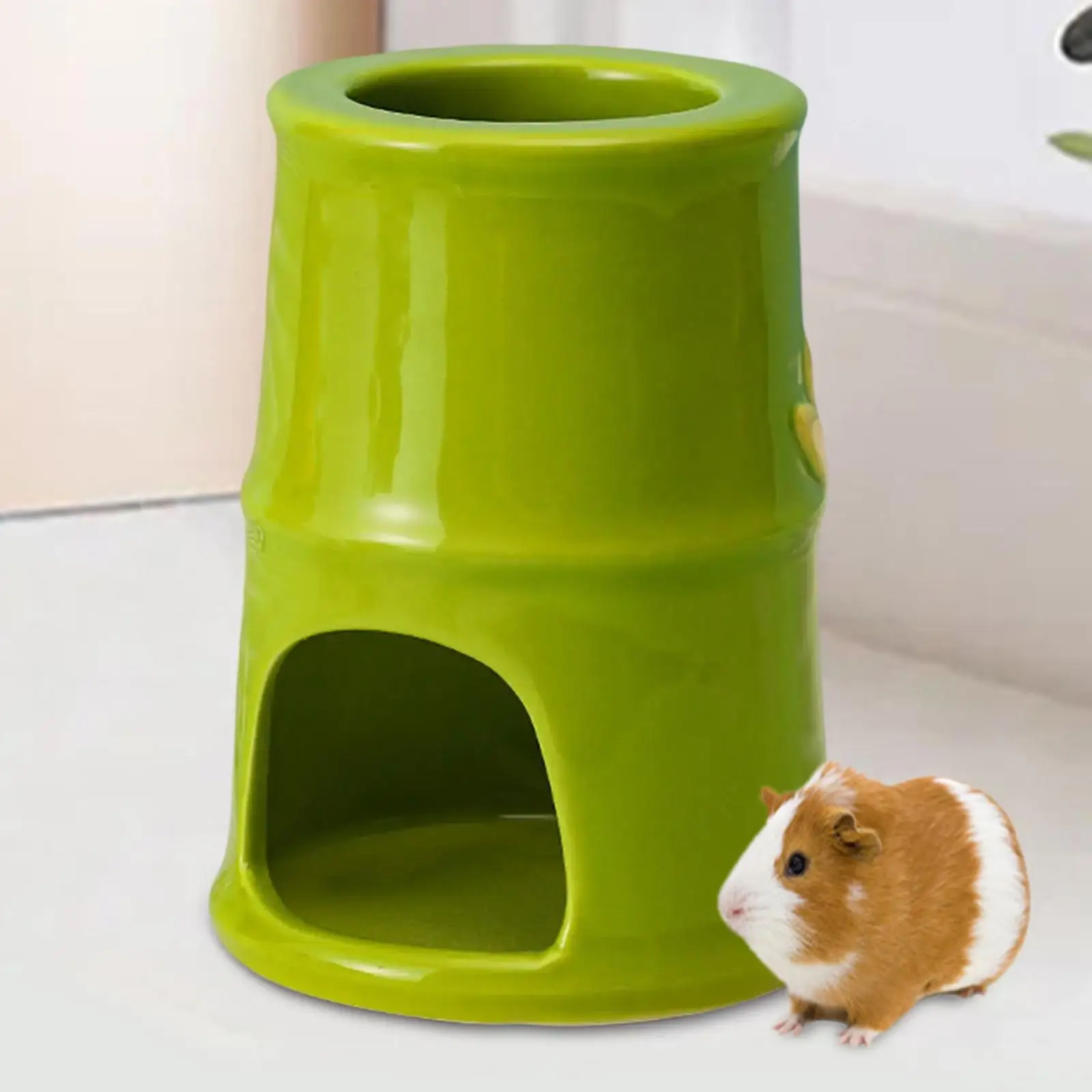 Ceramic Hamster House, Sleeping Nest, Habitat Decor, Creative Tiny Hut Cave Hideaway for Gerbils, Rats Chinchillas Rabbits