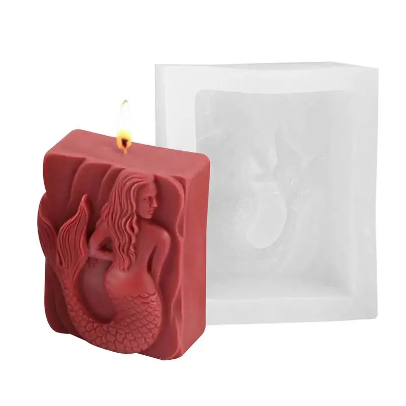 Molde de silicona 3D para velas perfumadas, molde de jabón de silicona para jabones hechos a mano DIY, barras de loción, cera, arcilla, manualidades artísticas
