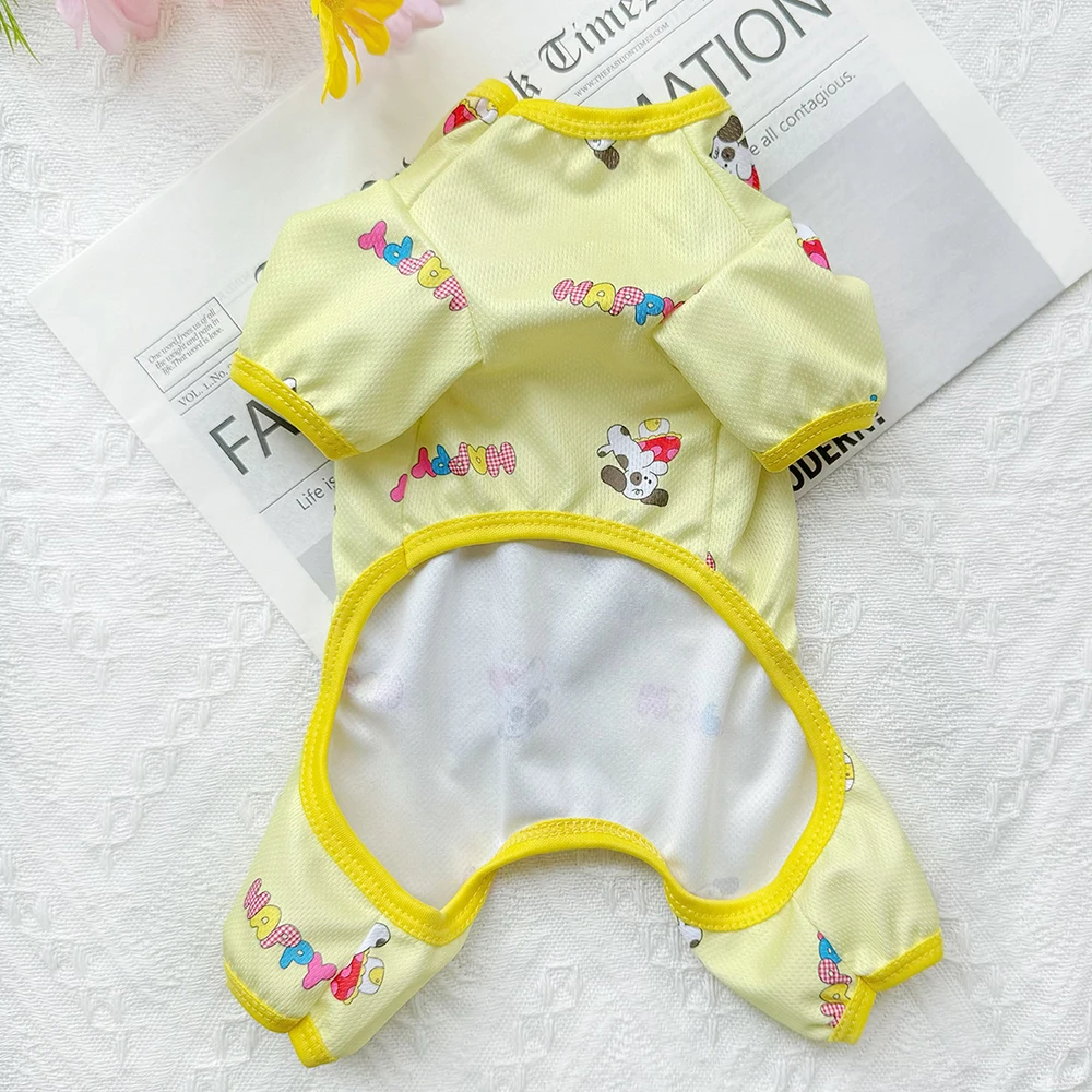 Monos de malla transpirables para perros, pijamas para perros pequeños y grandes, monos para cachorros, monos con patrón dulce, ropa de verano - imagen 5
