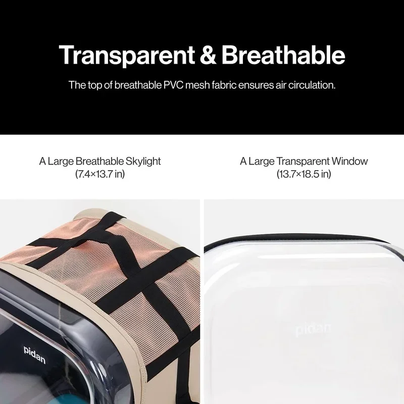 Mochila transportadora para mascotas para gatos, gran espacio para viajes y senderismo, adecuada para gatos grandes y perros pequeños, esay para doblar suministros para gatos - imagen 4