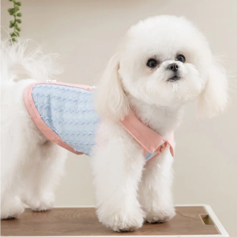 Breathable Thin Dog Polo Shirt Rabbit Button Dog Clothes Summer Puppy Vest Fashion Cat Sweatshirt Pet Pullover Chihuahua T-Shirt - imagen 2