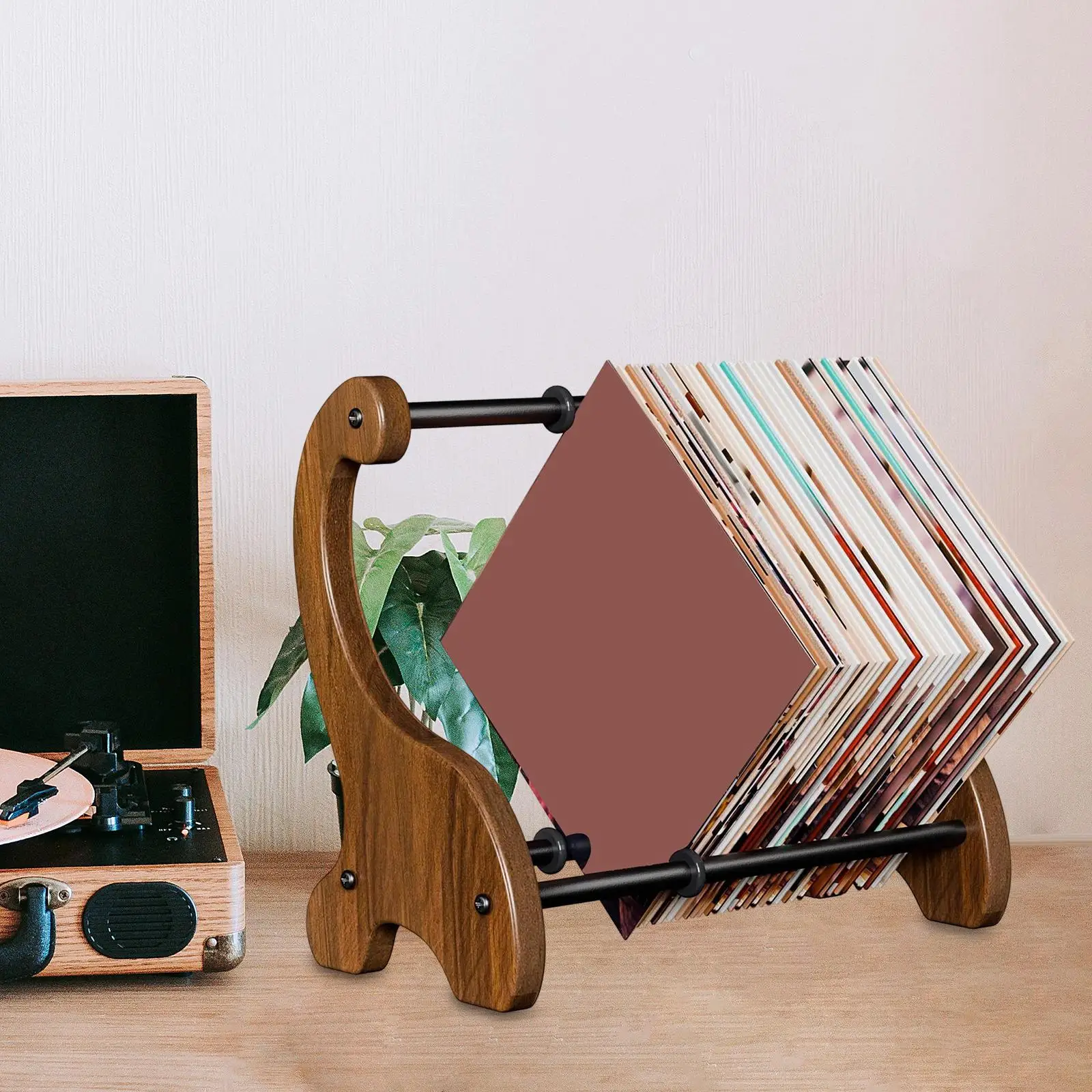 Soporte de discos para revistas, libros, archivos, montaje rápido, organizador de álbumes moderno - imagen 2