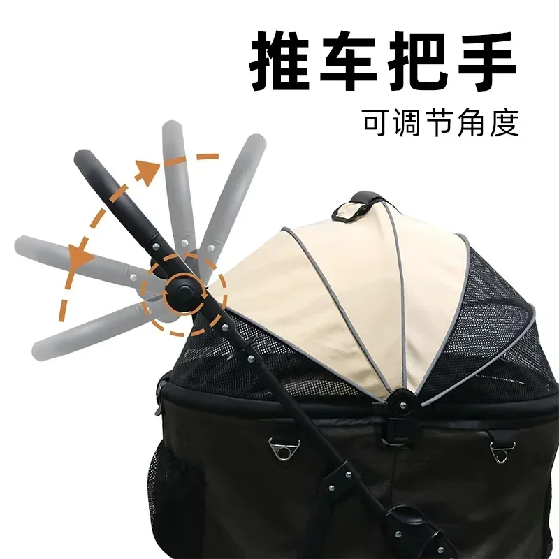 El multi-gato y el perro se puede separar del carro, carrito de tres ruedas, carrito para caminar para mascotas discapacitadas heridas para personas mayores - imagen 4