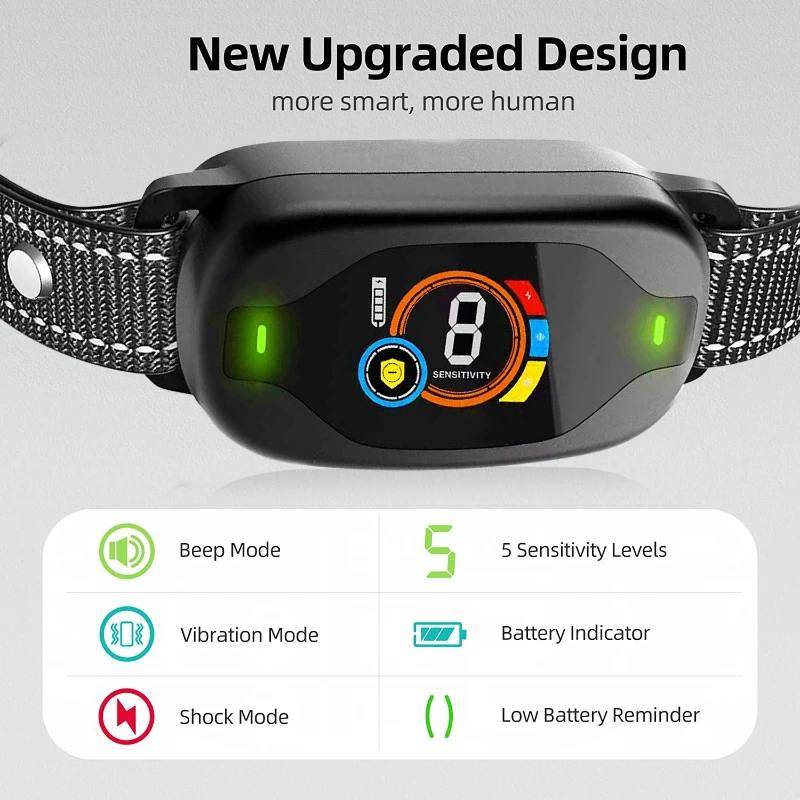 Collar automático antiladridos para perros, accesorios impermeables para perros, collares para cachorros, descarga eléctrica, Collar de entrenamiento para perros - imagen 5