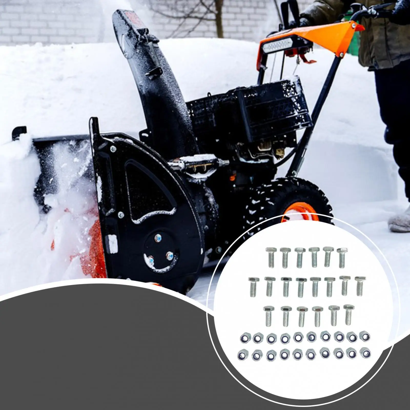 20 Pieces Snow Throwers Shear Bolt and Nut Kit Professional Replacement High Performance Compact Hardware Supplies Heavy Duty