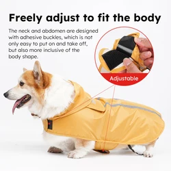 Chubasquero reflectante para perros pequeños y medianos: impermeable