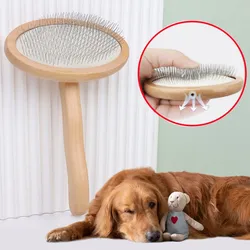 Quitapelusas desenredante con masaje para gatos y perros