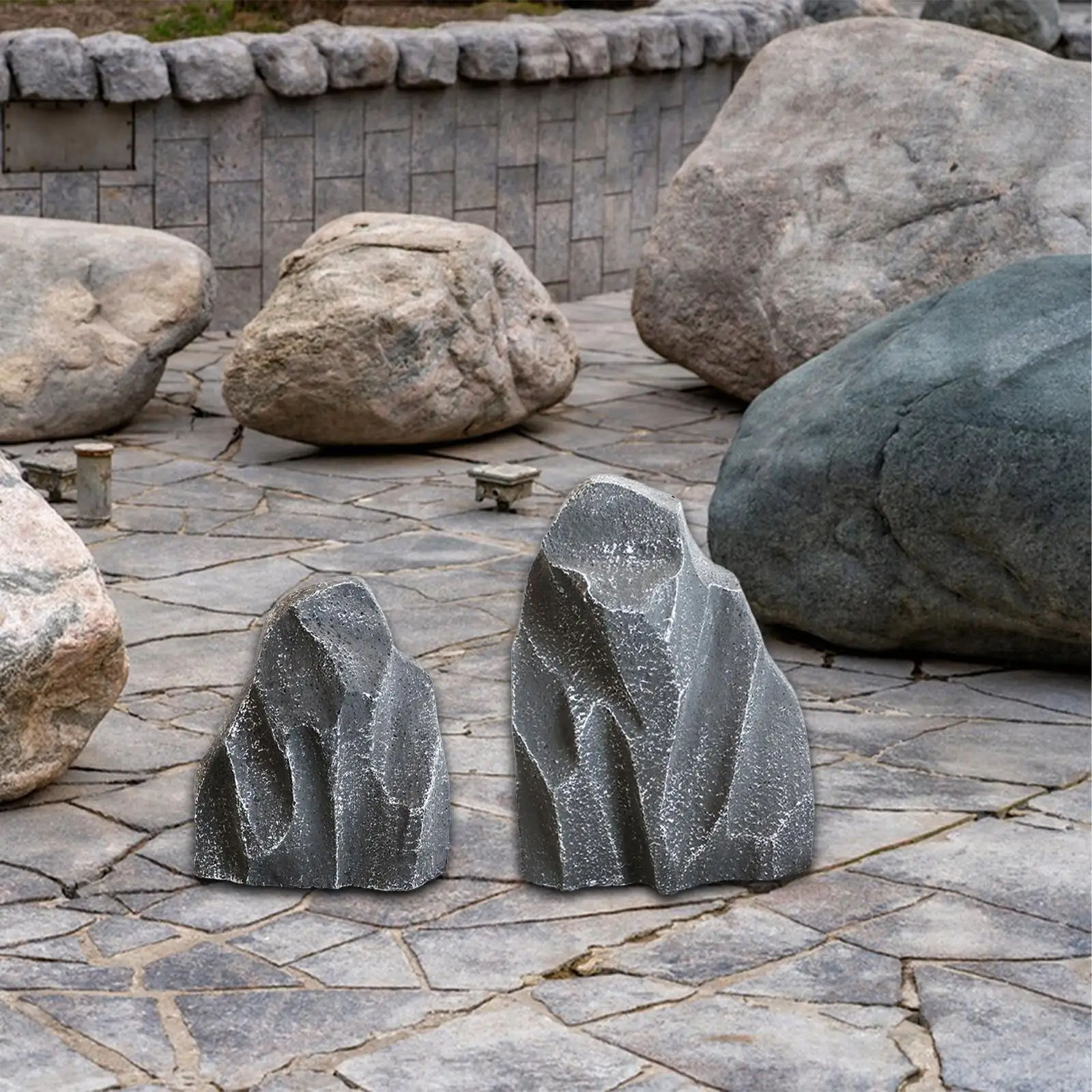 Artificial Rock Lightweight Versatile Decor Realistic Fake Rock, Decorative Stone, for Offices Balcony