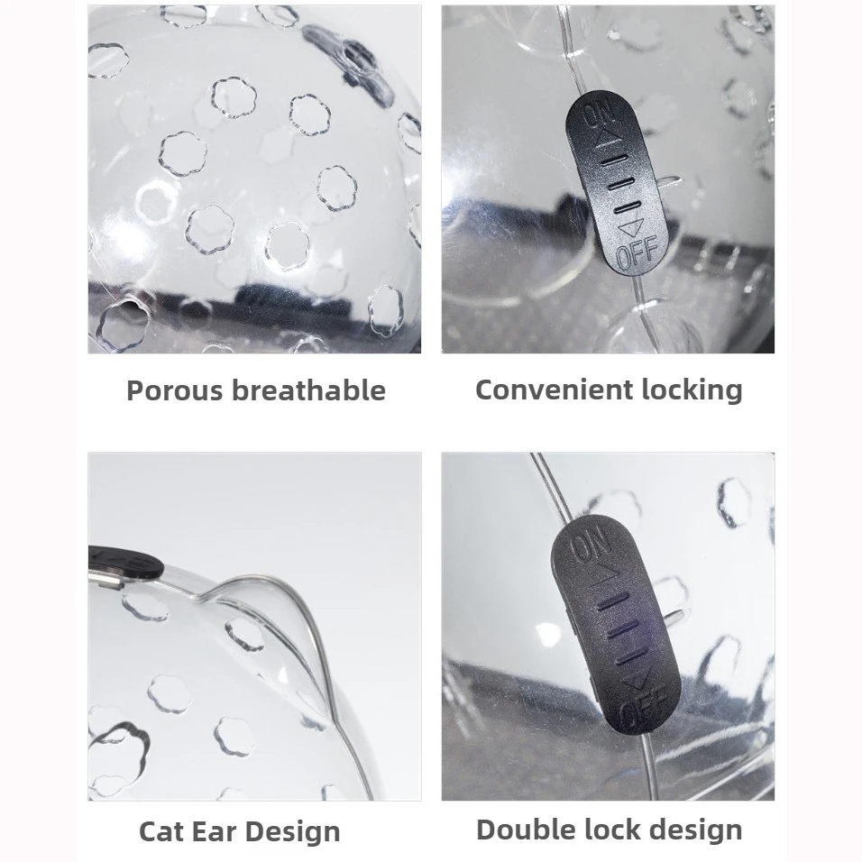 Mascarilla transpirable para gatos, antimordeduras, antipérdida, gorro redondo para mascotas para aseo, baño y desprendimiento, accesorios para gatos, Collar para mascotas - imagen 2