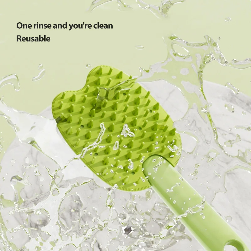 HOOPET Cepillo de aseo para mascotas 2 en 1 para perros y gatos, herramienta de masaje para quitar el deshedding con mango ergonómico, eliminador de piel suave para Ha suelto - imagen 5