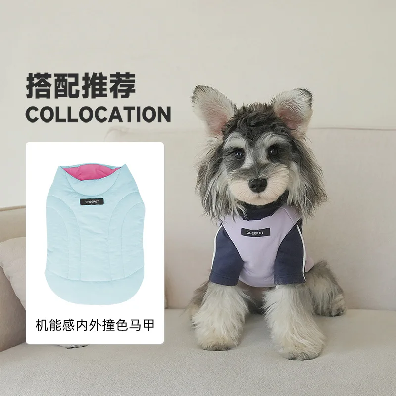 Camisa básica de otoño/invierno para mascotas, camiseta bonita de cuello alto, vestido de dos piernas de peluche para perros pequeños, ropa para perros pequeños, ropa para cachorros - imagen 4