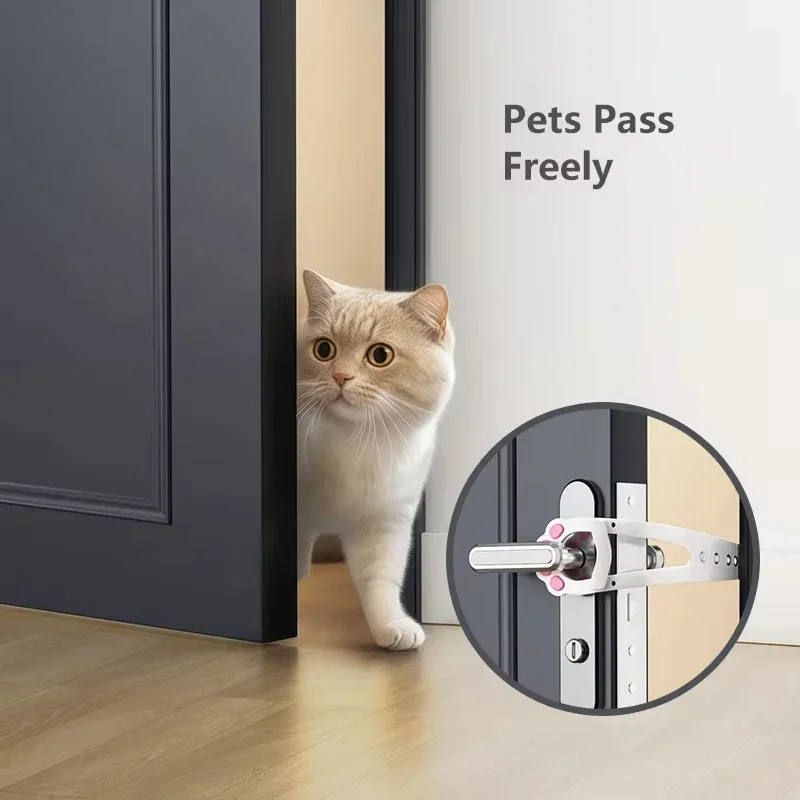 Pestillo de soporte para puerta de gato, cerradura de puerta elástica ajustable para mantener el perro gato de entrada, suministros para mascotas, 1 ud. - imagen 2