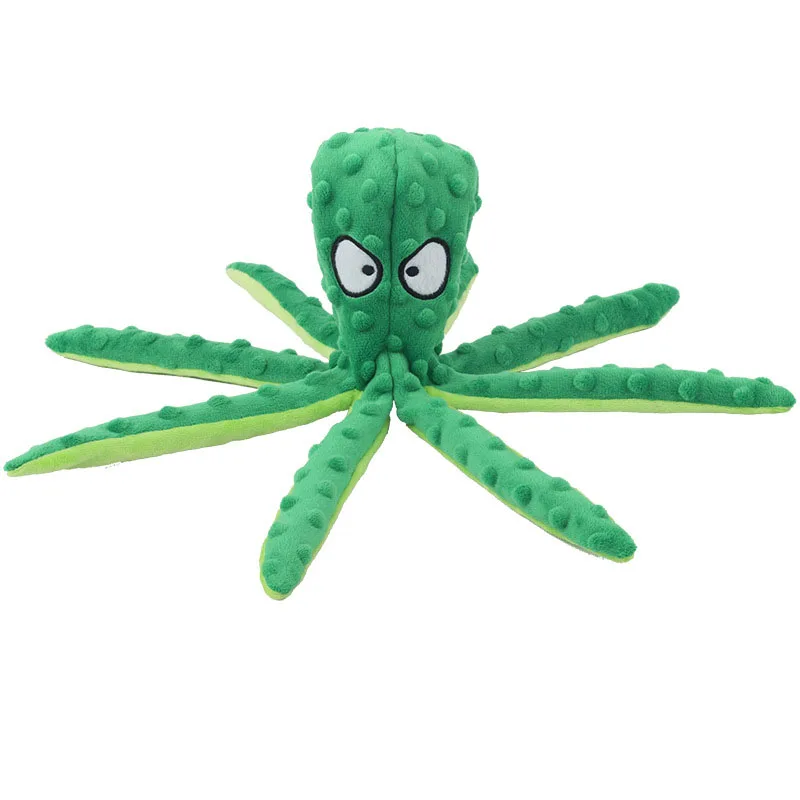 Juguete de peluche pulpo para perros y gatos - masticable y sonoro - imagen 3