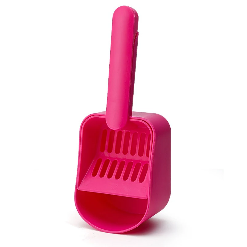 Pala de arena para gatos, pala de plástico para arena para gatos con Base, caja de arena para gatos autolimpiante, pala para gatitos, herramientas de limpieza para inodoro, suministros para gatos - imagen 3