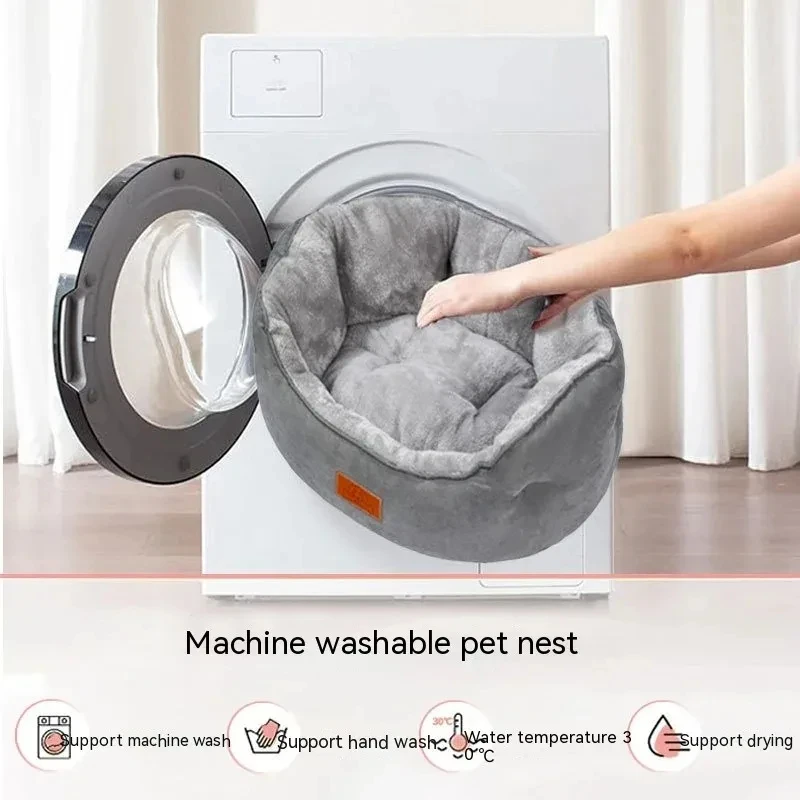 Cama para perros y gatos, estera cálida para invierno, cojín para casa para perros acogedoras para dormir, sofá suave, cestas para gatos, cama para dormir de felpa para mascotas, accesorios para perrera - imagen 4