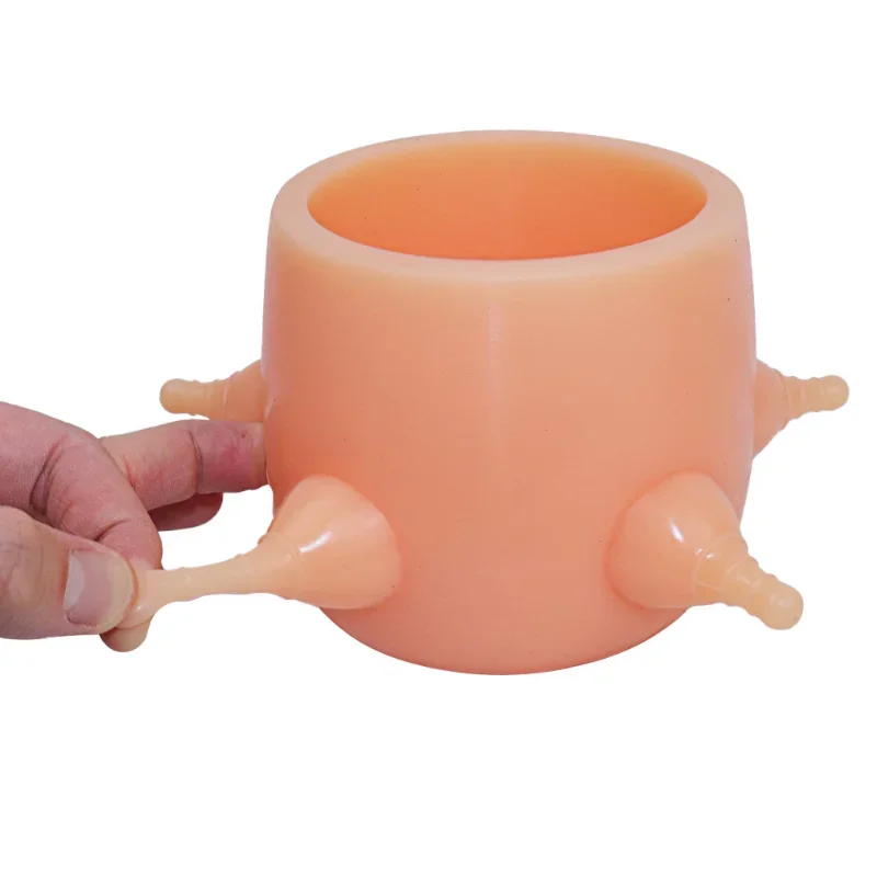 Tazón de leche de burbujas de silicona, 5 pezones, gatito, conejo, cachorro, estación de lactancia, alimentador de leche, botella de lactancia para mascotas - imagen 4