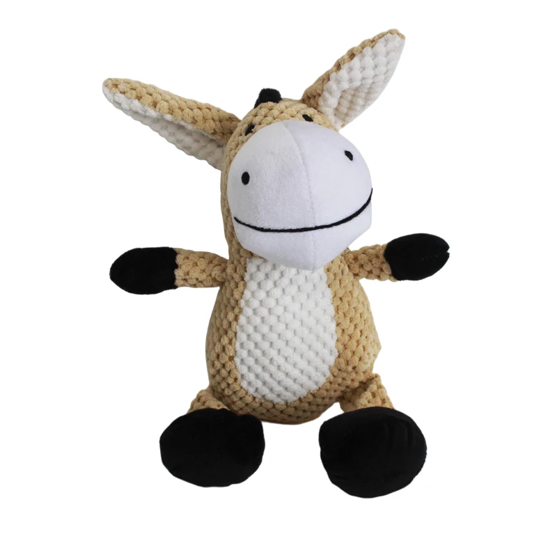 Juguete Molar de felpa para perro, juguete para masticar de felpa con forro polar, duradero, para mascotas, con silbido, mono, elefante - imagen 2