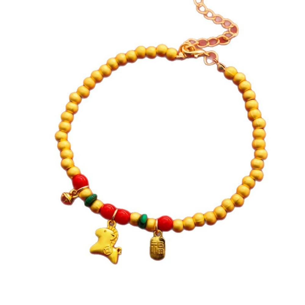 Collar para gatos y perros perlas oro arena amuleto caballo dorado - imagen 5