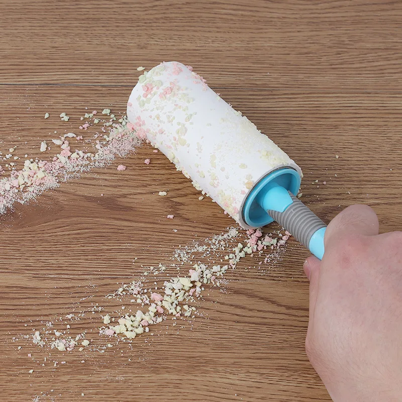 Rodillo adhesivo de pelusa autolimpiante, cepillo para quitar el pelo de mascotas, cepillo para quitar el pelo del perro y el gato del sofá, alfombra y ropa - imagen 4