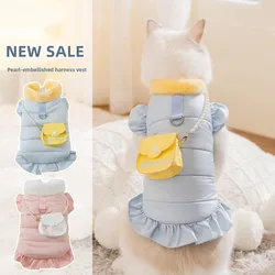 Chaleco térmico invierno para gatos y perros – Abrigo cálido con perlas