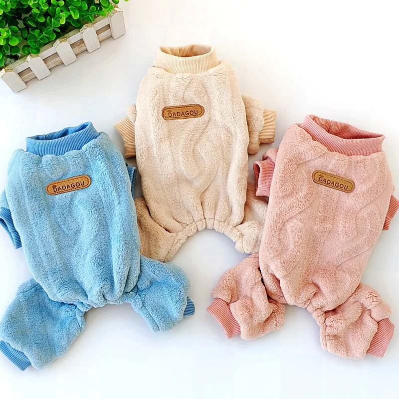 Pijamas térmicos de lujo para perros, mono, abrigo de invierno, mono para cachorros, caniche, Chihuahua, Yorkie, ropa para perros pequeños - imagen 2