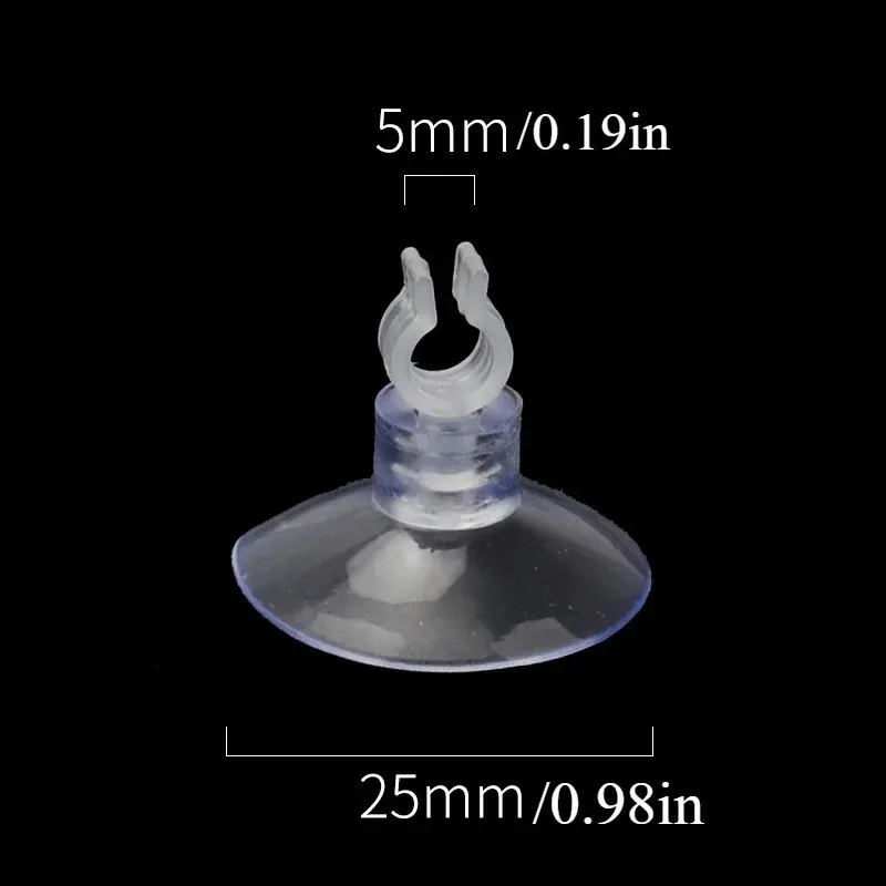 Soportes de ventosa de goma para acuario, tubo de manguera de aire, bomba de oxígeno, ventosa fuerte ajustable, vidrio de PVC duradero, 5 uds./10 Uds. - imagen 2