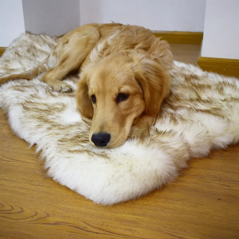 Alfombra suave de piel sintética para mascotas, almohadilla de cama cálida de felpa para perros grandes, medianos y pequeños, gatos, sofá para el hogar, cojín cómodo para dormir - imagen 2