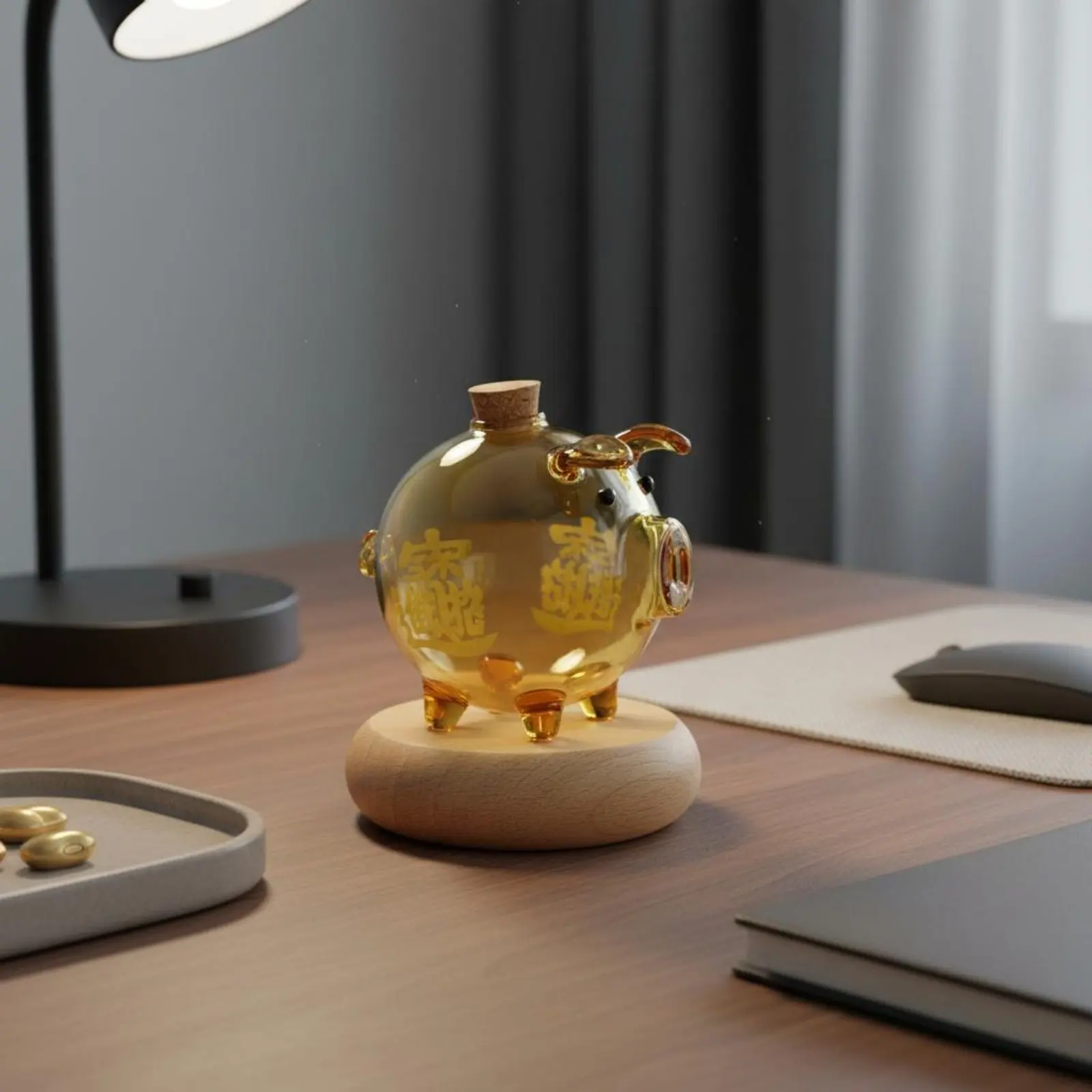 Hucha de cristal decorativa – Tarro de ahorros transparente para casa - imagen 2