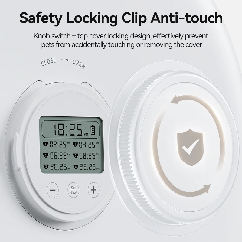 ROJECO-comedero automático para mascotas, dispensador de croquetas de comida seca y húmeda, alimentador inteligente inalámbrico para gatos, accesorios para perros y gatitos - imagen 5