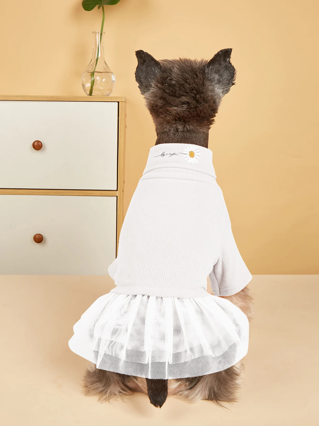 Ropa para perros pequeños y medianos, vestido de princesa para niñas, ropa para gatos, vestidos para cachorros y gatitos, falda para atuendo de Chihuahua, negro, blanco y naranja