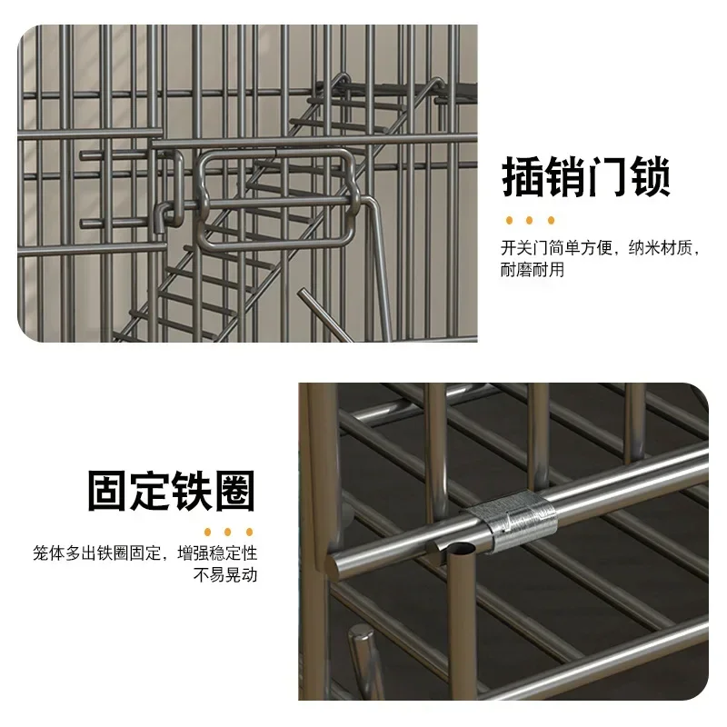 Jaulas para gatos Villa casera con inodoro Jaulas pequeñas súper plegables para interiores - imagen 3