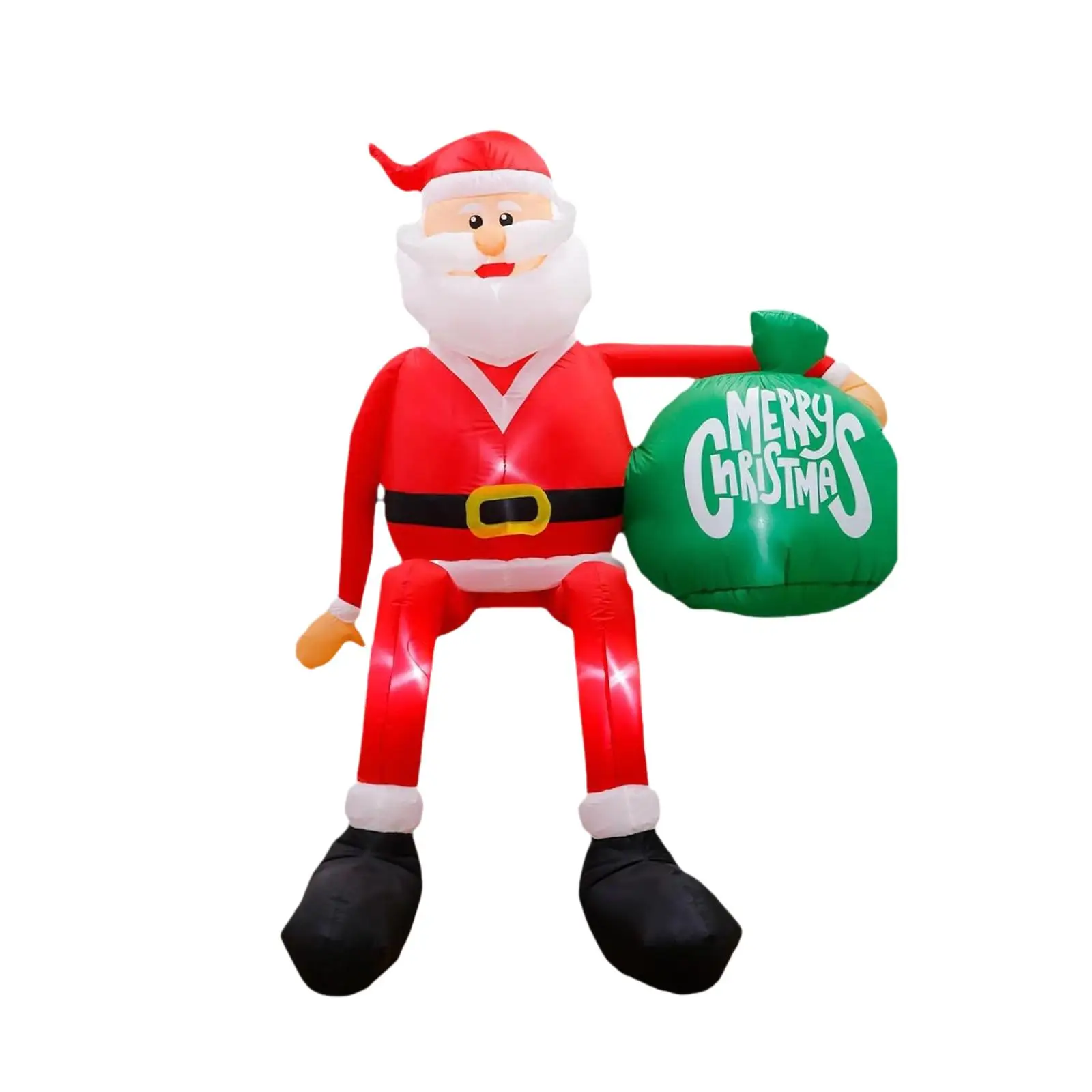 Decoraciones navideñas inflables de Papá Noel premium con bolsa de regalo grande para porche - imagen 2