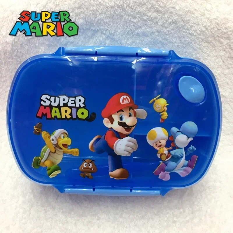 Super Marios Bros-fiambrera para niños, caja Bento de Anime para estudiantes, contenedor de comida, ensaladera, Camping al aire libre, Picnic, contenedor Bento