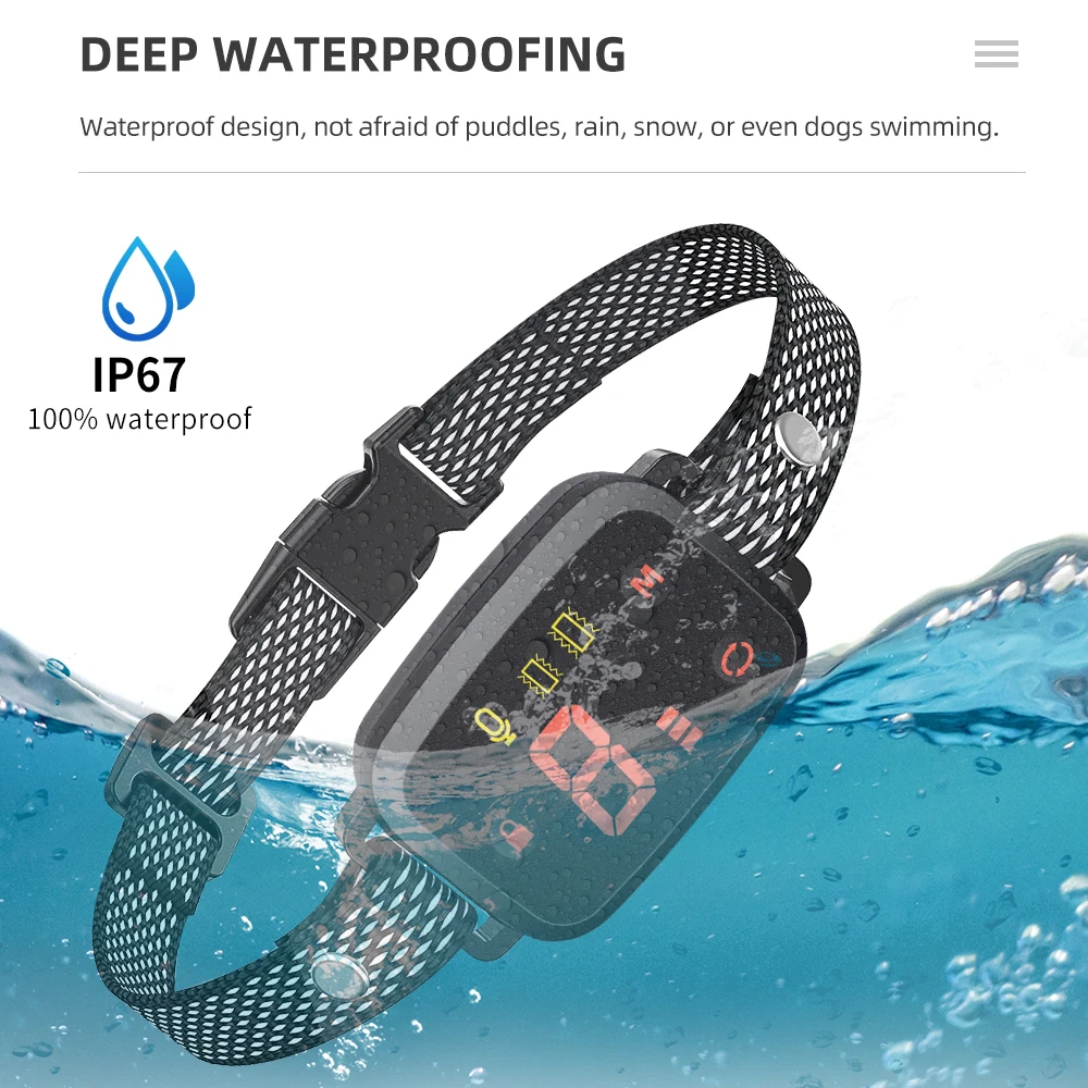 Collar de perro antiladridos automático inteligente, modos de vibración duales recargables, Collar para detener ladridos con pantalla Digital HD - imagen 3